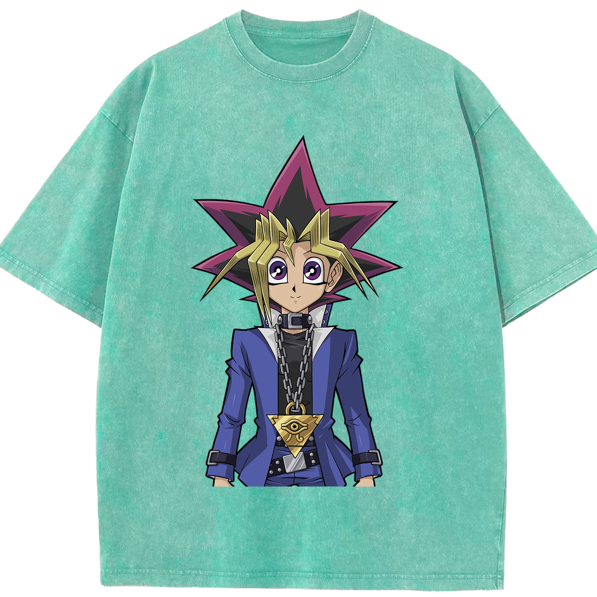 （画像用） 遊☆戯☆王 Yu-Gi-Oh! 綿100% ヴィンテージ風 半袖Tシャツ（フロントプリント）